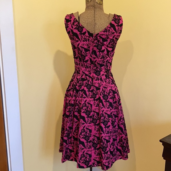 Betsey Johnson Embroidered Bird Brocade Dress - Picture 6 of 7